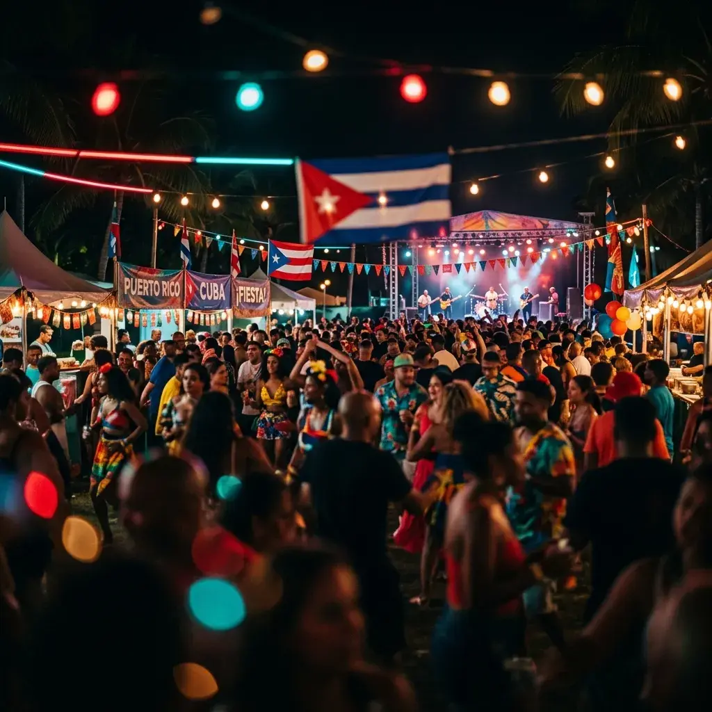 Festival attendees having fun